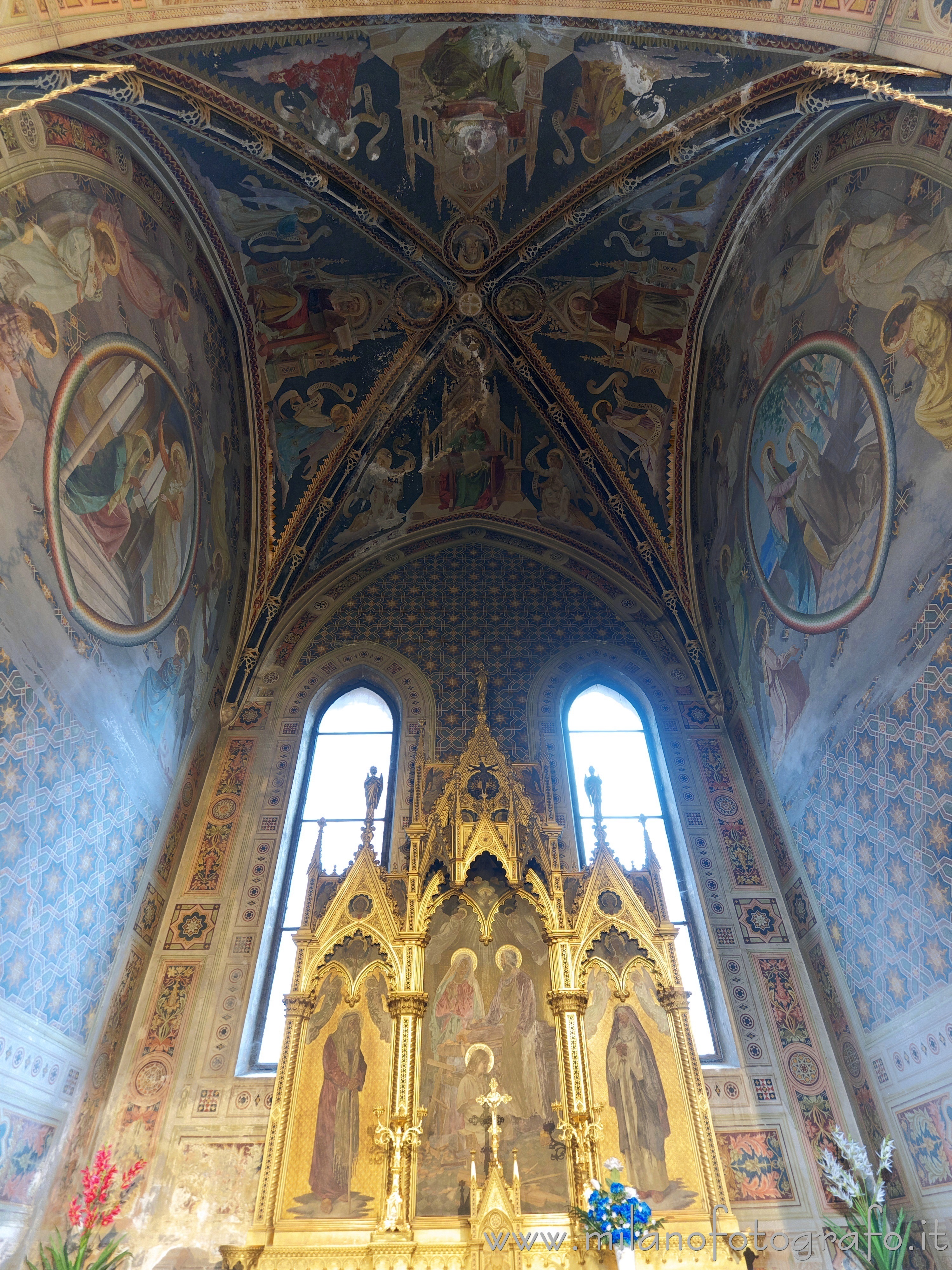 Milan (Italy) - Interior of the Chapel of the Holy Family in the Church of Santa Maria del Carmine